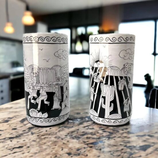 Vasos de barro mexicanos