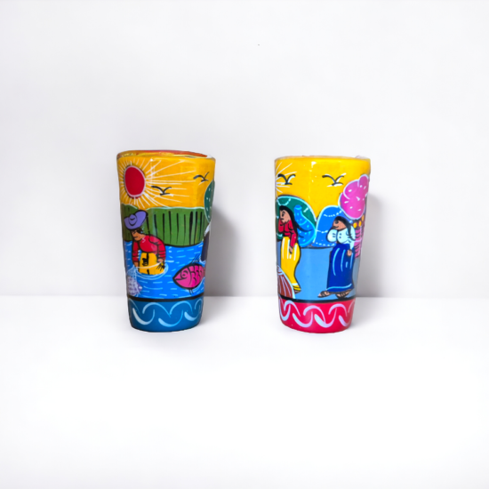 Tequileros de barro artesanales