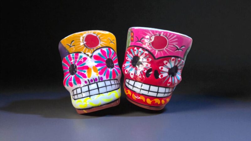 Vasos tequileros de barro
