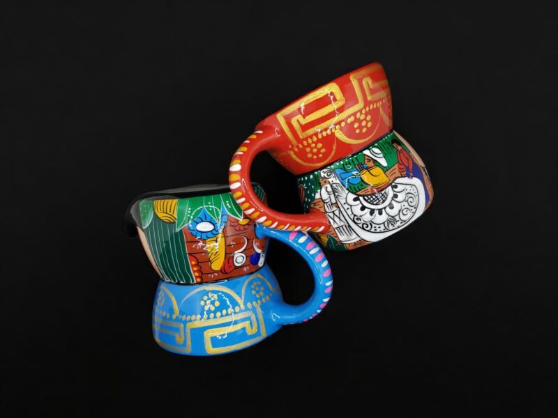 Simbolismo en taza artesanal chinelo - historia danza morelense