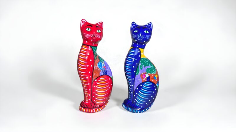 Alcancias de gato pintadas